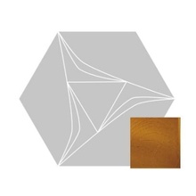 Etruria Concetto Spaziale Esagono Caramel Craquee Декор 16x18,5 см, Италия, под камень  - фото 1 - фото 1