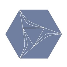 Etruria Concetto Spaziale Esagono China Blue Декор 16x18,5 см, Италия, под камень  - фото 1 - фото 1