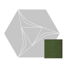 Etruria Concetto Spaziale Esagono Emerald Green Craquele Декор 16x18,5 см, Италия, под камень  - фото 1 - фото 1