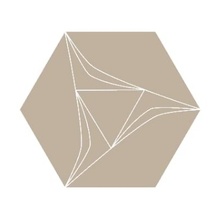 Etruria Concetto Spaziale Esagono Kaki Декор 16x18,5 см, Италия, под камень  - фото 1 - фото 1