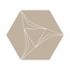 Etruria Concetto Spaziale Esagono Kaki Декор 16x18,5 см, Италия, под камень  - фото 1