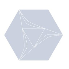 Etruria Concetto Spaziale Esagono Light Blue Декор 16x18,5 см, Италия, под камень  - фото 1 - фото 1