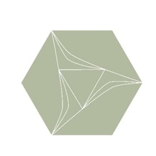 Etruria Concetto Spaziale Esagono Moss Green Декор 16x18,5 см, Италия, под камень  - фото 1 - фото 1