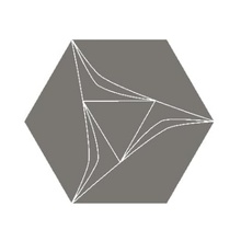 Etruria Concetto Spaziale Esagono Slate Gray Декор 16x18,5 см, Италия, под камень  - фото 1 - фото 1