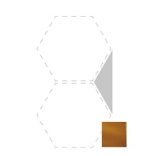 Etruria Concetto Spaziale Triangolo Piano 16 Caramel Craquee Настенная плитка 4,5x16 см, Италия, под камень  - фото 1 - фото 1