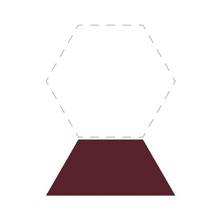 Etruria Concetto Spaziale Trapezio Piano Burgundy Настенная плитка 7,9x18,5 см, Италия, под камень  - фото 1 - фото 1