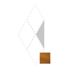 Etruria Concetto Spaziale Triangolo Piano 22.2 Caramel Craquee Настенная плитка 6,4x22,2 см, Италия, под камень  - фото 1 - фото 1