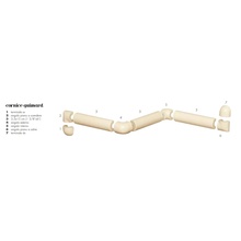 Etruria Victoria Cornice Guimard Terminale Dx Sx Light Pink Спец. Элемент 3,5x15 см, Италия, под камень  - фото 1 - фото 1