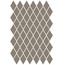 Etruria XXS Rombo 4x7 Monocolore Fango Мозаика 28x40 см, Италия, под мозаику - фото 1