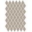 Etruria XXS Rombo 4x7 Monocolore Grigio Мозаика 28x40 см, Италия, под мозаику - фото 1