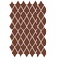 Etruria XXS Rombo 4x7 Monocolore Mattone Мозаика 28x40 см, Италия, под мозаику - фото 1
