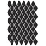 Etruria XXS Rombo 4x7 Monocolore Nero Мозаика 28x40 см, Италия, под мозаику - фото 1