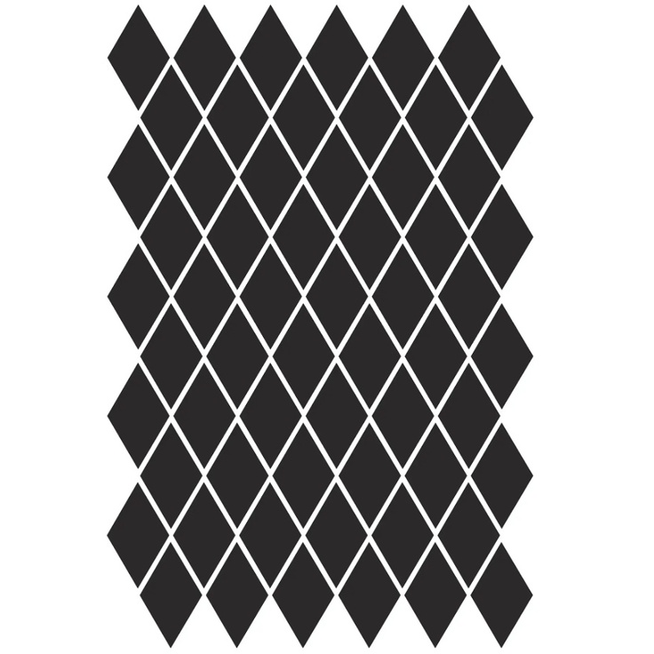 Etruria XXS Rombo 4x7 Monocolore Nero Мозаика 28x40 см, Италия, под мозаику - фото 1