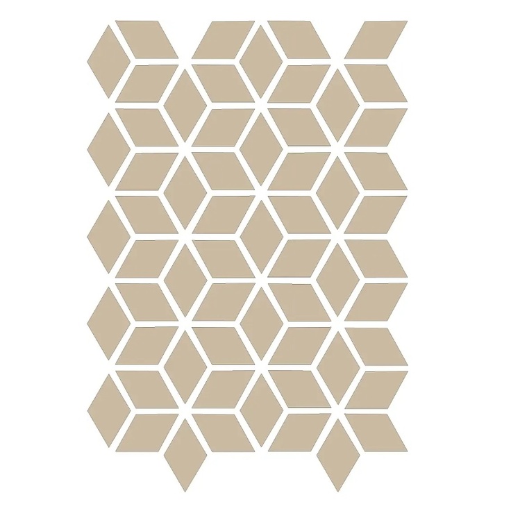 Etruria XXS Rombo E 4x7 Monocolore Avorio Мозаика 27x40 см, Италия, под мозаику - фото 1