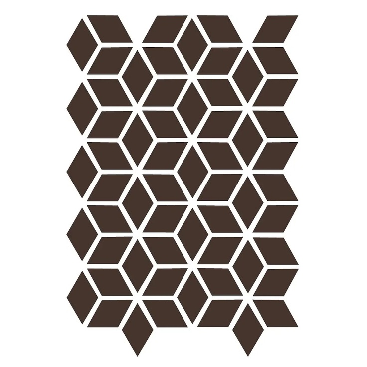 Etruria XXS Rombo E 4x7 Monocolore Moro Мозаика 27x40 см, Италия, под мозаику - фото 1