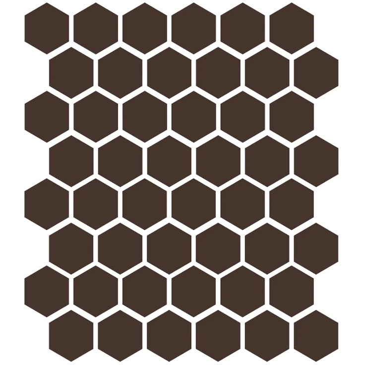 Etruria XXS Esagono Monocolore Moro Мозаика 33x37 см, Италия, под мозаику - фото 1