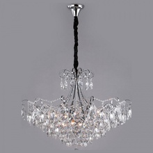 Eurosvet 10080 10080/12 хром/прозрачный хрусталь Strotskis Люстра подвесная Китай - фото 1 - фото 2