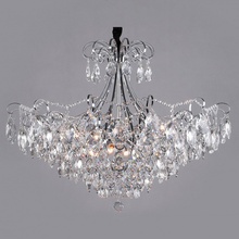 Eurosvet 10080 10080/12 хром/прозрачный хрусталь Strotskis Люстра подвесная Китай - фото 1 - фото 1