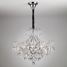 Eurosvet 10080 10080/6 хром/прозрачный хрусталь Strotskis Люстра подвесная Китай - фото 1 - фото 3