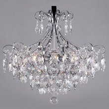 Eurosvet 10080 10080/6 хром/прозрачный хрусталь Strotskis Люстра подвесная Китай - фото 1 - фото 1