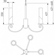 Eurosvet Banci 60117/5 золото Люстра подвесная Китай - фото 1 - фото 3