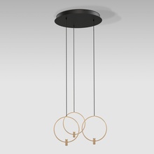 Eurosvet Layla 50257/3 LED черный/ латунь Потолочный светильник Китай - фото 1 - фото 2