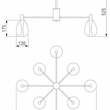 Eurosvet Magma 60175/8 латунь Люстра Китай - фото 1 - фото 3