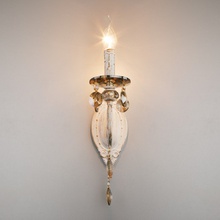 Eurosvet Ravenna 10104/1 белый с золотом/тонированный хрусталь Strotskis Бра 12x22 см, Китай - фото 1 - фото 3