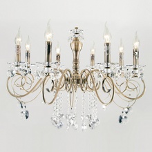 Eurosvet Ravenna 10104/8 античная бронза/прозрачный хрусталь Strotskis Люстра подвесная Китай - фото 1 - фото 1