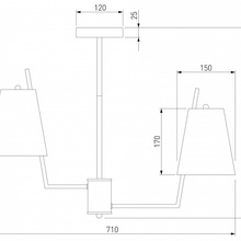 Eurosvet Topanga 60173/6 латунь Люстра Китай - фото 1 - фото 4