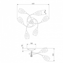 Eurosvet Virginia 2275/6 бронза античная Люстра потолочная 63x63x23 см, Китай - фото 1 - фото 4