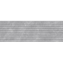 Eurotile Andora 349 Серая Рельеф Горизонтальная Настенная плитка 32,5x100 см, Индия, под камень  - фото 1 - фото 1