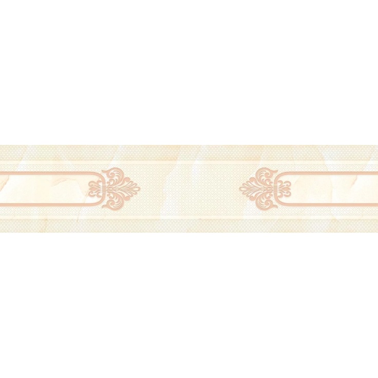 Eurotile Hermitage 586 Light Бордюр 7x29,5 см, Индия, под мрамор - фото 1