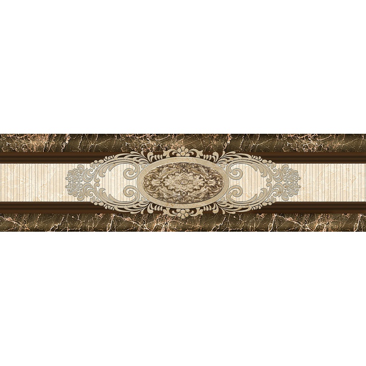 Eurotile Hermitage 282 Бордюр 8,3x30 см, Индия, под мрамор - фото 1