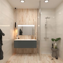 Eurotile Lamina 14,7x59,4 см, керамогранит, Индия, под дерево - фото интерьера 1 - фото 2