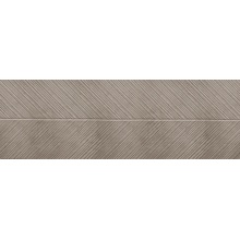 Eurotile Loft 989 Мокко Рельеф Ёлочка Настенная плитка 32,5x100 см, Индия, под бетон  - фото 1 - фото 1