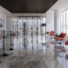 Eurotile Polar 60x60 см, керамогранит, Индия, под оникс - фото интерьера 1 - фото 1