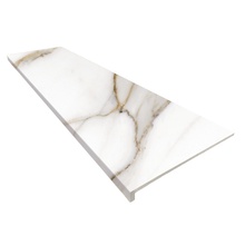 Exagres Marbles Peldano Calacatta Recto Ступень 33x120 см, Испания, под мрамор - фото 1 - фото 1