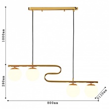 F-Promo Collana 4037-4P Светильник 80x12x28 см, Германия - фото 1 - фото 4