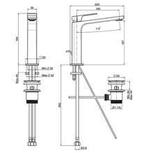 Fima Carlo Frattini Fit F3381LNS Для раковины Чёрный матовый Смеситель 20,3x5x19,4 см, для раковины, Италия - фото 1 - фото 3