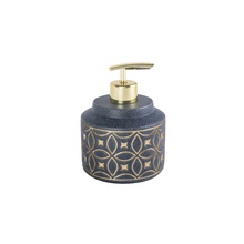 Fixsen Nero FX-250-1 Серый / Золото Дозатор для жидкого мыла 10x10x13 см, Чехия - фото 1 - фото 1