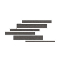 Floor Gres (Florim) Earthtech 772420 Carbon Ground Modulo Listello Sfalsato Comfort Мозаика 21x40 см, Италия, под мозаику - фото 1 - фото 1