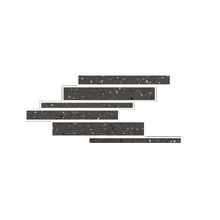 Floor Gres (Florim) Earthtech 772432 Carbon Flakes Modulo Listello Sfalsato Glossy Мозаика 21x40 см, Италия, под мозаику - фото 1 - фото 1