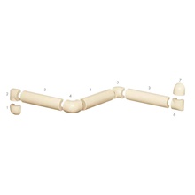 Fondovalle Slaten Stone Cornice Guimard Light Pink Спец. Элемент 3,5x15 см, Италия, под камень  - фото 1 - фото 1