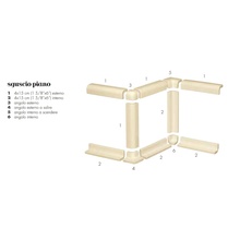 Fondovalle Slaten Stone Sguscio Plano Esterno Asparagus Спец. Элемент 4x15 см, Италия, под камень  - фото 1 - фото 1