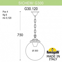 Fumagalli GLOBE 300 G30.120.000.BXF1R Уличный светильник Италия - фото 1 - фото 4