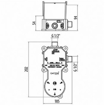Gattoni Gbox SC0500000 Скрытая часть смесителя 9,4x10,5x20,2 см, Италия - фото 1 - фото 2