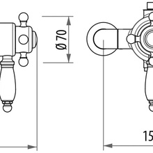 Gattoni Termostatici TSRE940C0.I сr Для ванны и душа Термостат Белый | Хром Смеситель 15,84x22x7 см, для ванны с душем, Италия - фото 1 - фото 2