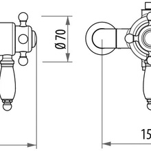 Gattoni Termostatici TSRE940V0.I br Для ванны и душа Термостат Белый | Бронза Смеситель 15,84x22x7 см, для ванны с душем, Италия - фото 1 - фото 2