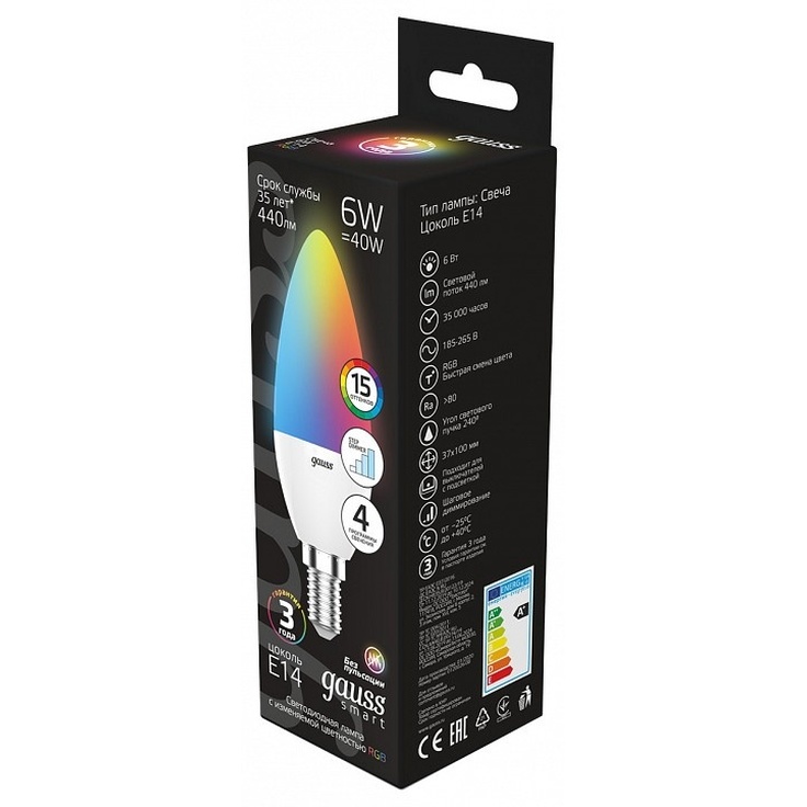 Gauss 406 103101406 Лампочка Китай - фото 1 Gauss 406 103101406 Лампочка Китай - фото 1